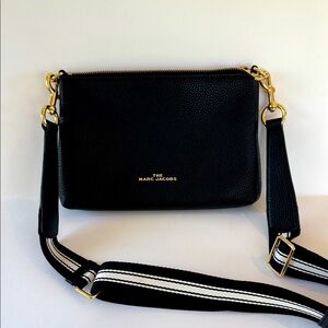 Marc Jacobs Black Crossbody Bag with Gold Hardware